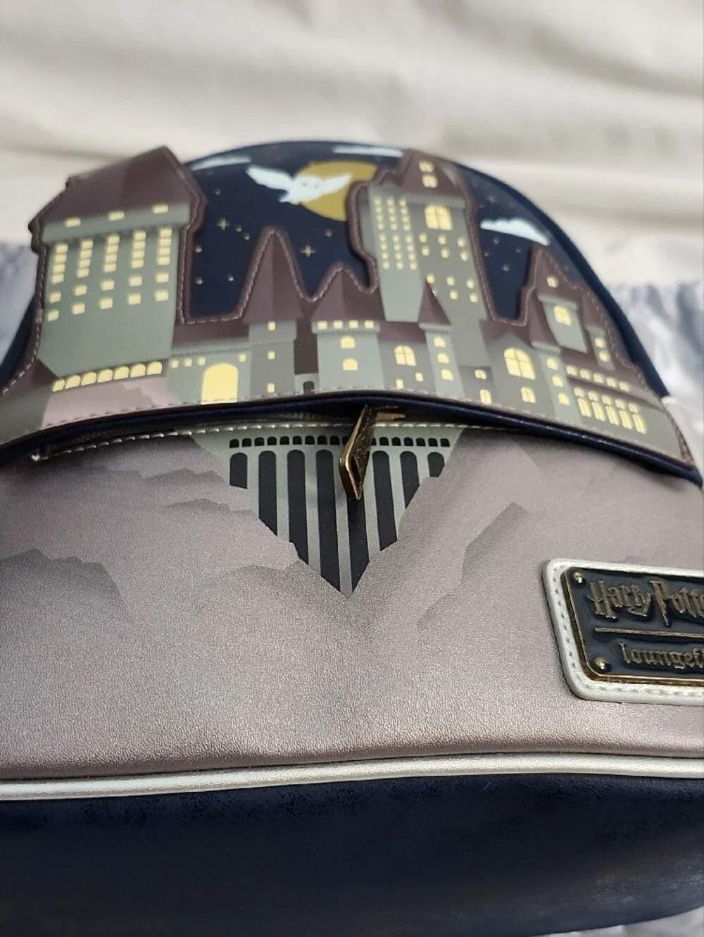 Loungefly Hogwarts Castle Mini Backpack and Golden Snitch Zip Wallet